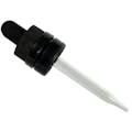 18/415 Super CRC/TE Black Glass Dropper Assembly with 77mm Tube