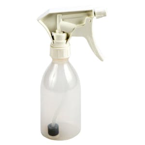 250mL Polyethylene Flip & Spray™ Bottle with Polypropylene Sprayer with Silicone Dip Tube