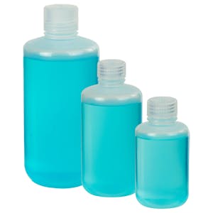 Thermo Scientific™ Nalgene™ Narrow Mouth Economy Polypropylene Bottles with Caps