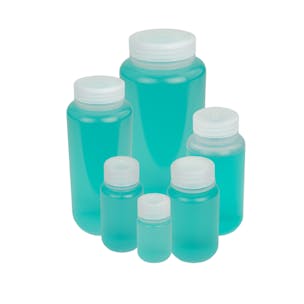 Thermo Scientific™ Nalgene™ Wide Mouth Economy Polypropylene Bottles with Caps
