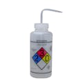 1000mL Ethanol GHS Labeled Right-to-Know, Vented Wash Bottle with Natural Dispensing Nozzle