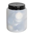 120mL Kartell® Round HDPE Jars with Screw Caps - Case of 10