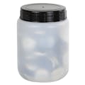 250mL Kartell® Round HDPE Jars with Screw Caps - Case of 10
