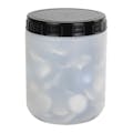 500mL Kartell® Round HDPE Jars with Screw Caps - Case of 10