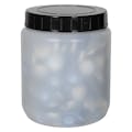 1000mL Kartell® Round HDPE Jars with Screw Caps - Case of 10