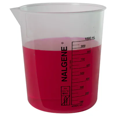 1000mL Nalgene™ Polypropylene Clear Griffin Low Form Beaker