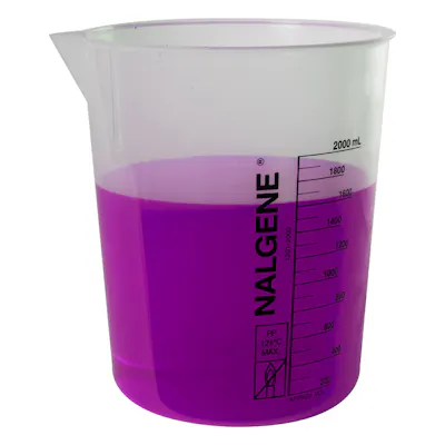 2000mL Nalgene™ Polypropylene Clear Griffin Low Form Beaker