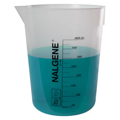 4000mL Nalgene™ Polypropylene Clear Griffin Low Form Beaker