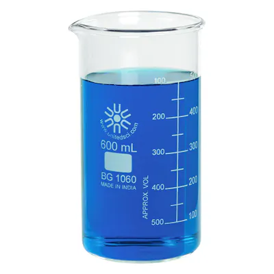 600mL Tall Form Borosilicate Glass Berzelius Beaker with Spout