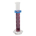 50mL Glass Cylinder with Hex Base & Double Metric Scale
