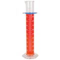 1000mL Glass Cylinder with Hex Base & Double Metric Scale