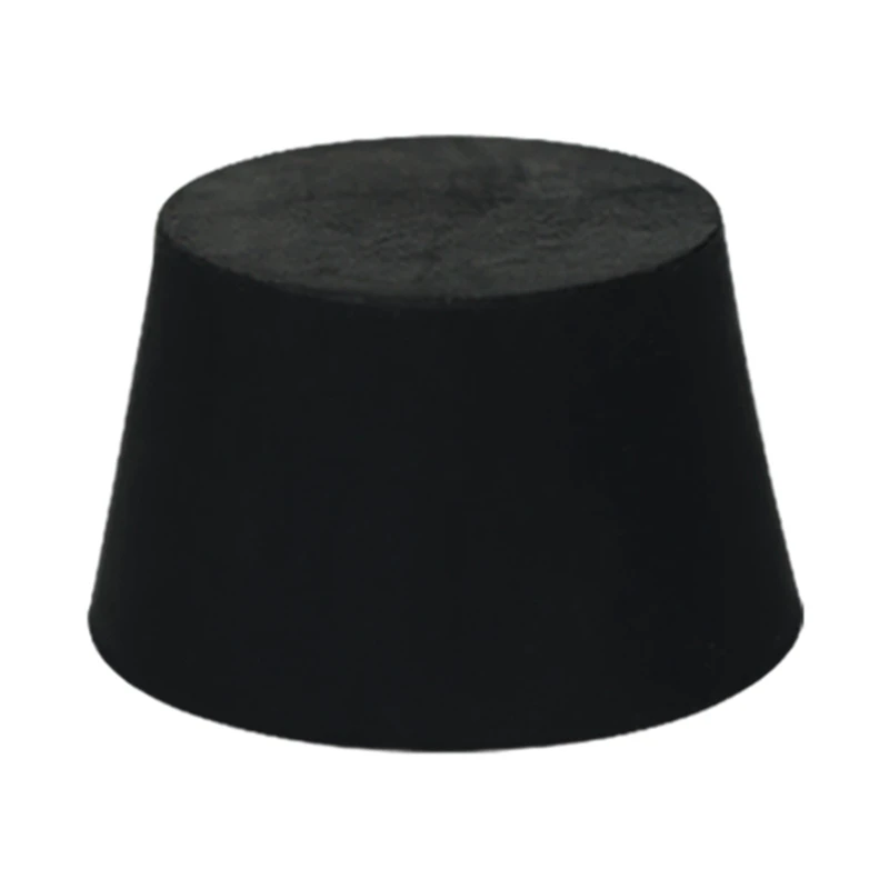 Size 6 Solid Black Rubber Stopper - Bag of Approx. 18