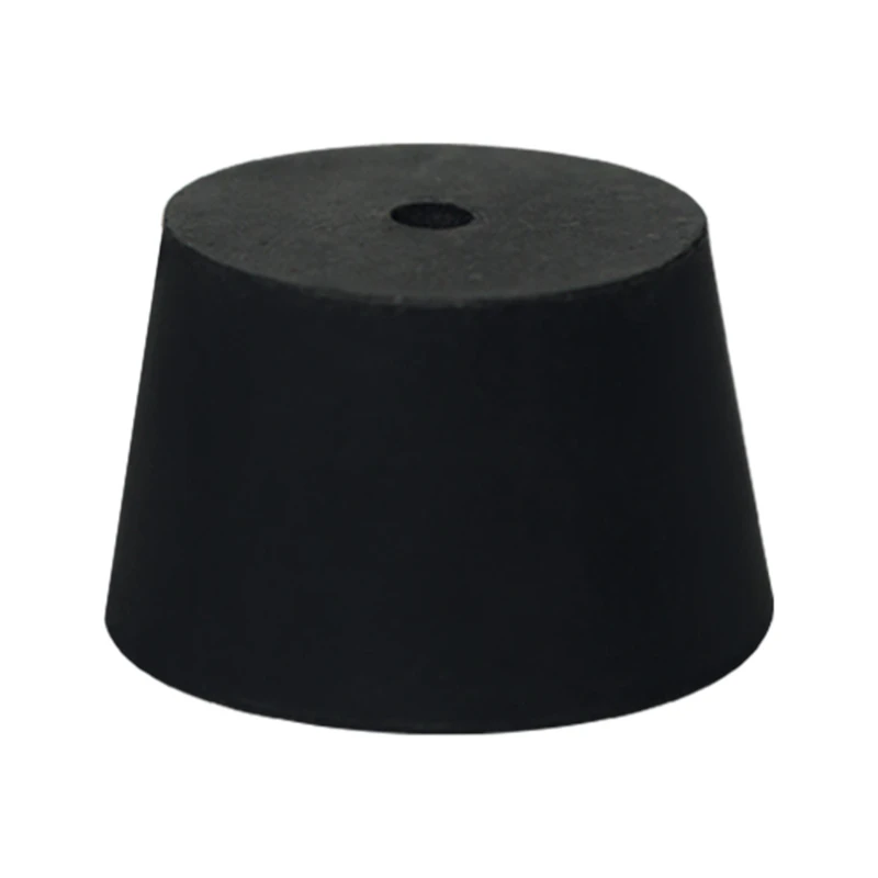 Size 7 Black Rubber Stopper with 1 Hole - Bag of Approx. 13