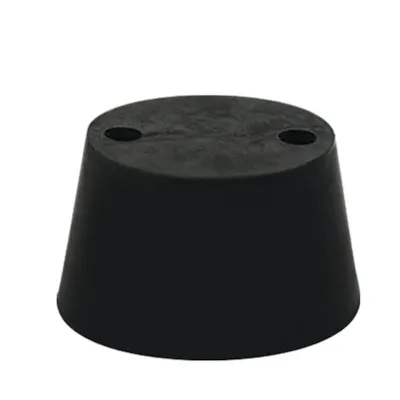Size 0 Black Rubber Stopper with 2 Holes - Bag of Approx. 63