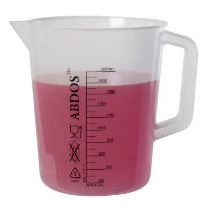 2000mL Polypropylene Beaker with Handle