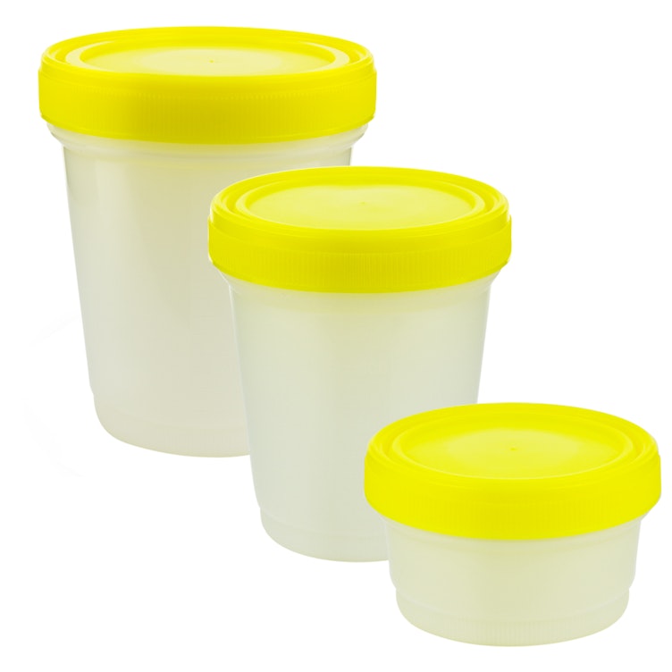 Sterile Sample Container with Snap Lid, 8 oz