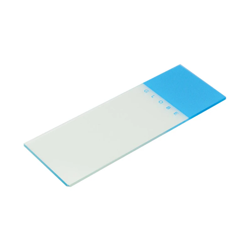 Blue Frosted Glass Classic Microscope Slide with Ground Edges & 90° Corners - Case of 1440