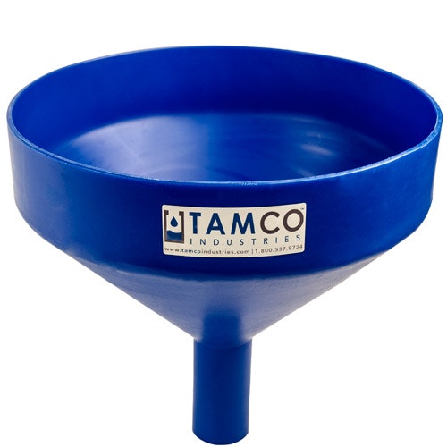 13-1/8" Top Diameter Blue Tamco® Funnel with 2" OD Spout