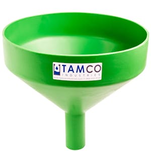 13-1/8" Top Diameter Green Tamco® Funnel with 2" OD Spout