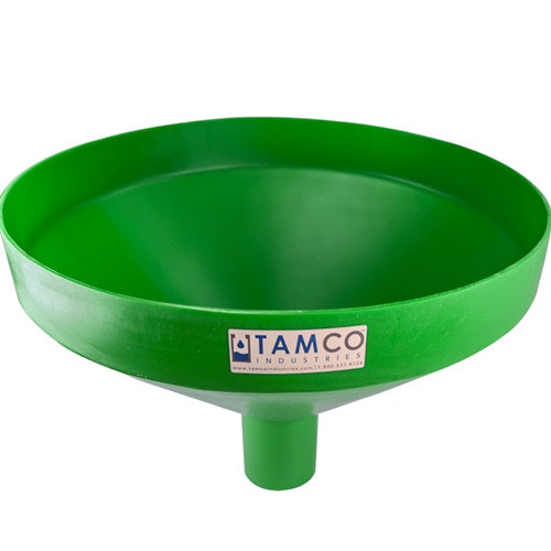 20-7/8" Top Diameter Green Tamco® Funnel with 4" OD Spout