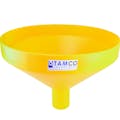 20-7/8" Top Diameter Yellow Tamco® Funnel with 4" OD Spout