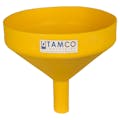 10" Top Diameter Yellow Tamco® Funnel with 1-1/2" OD Spout
