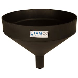 15" Top Diameter Black Tamco® Funnel with 2" OD Spout