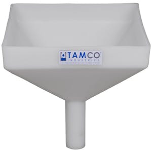 10" Square Natural Tamco® Funnel with 1-1/2" OD Spout