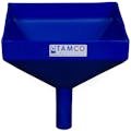 10" Square Blue Tamco® Funnel with 1-1/2" OD Spout