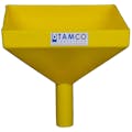 10" Square Yellow Tamco® Funnel with 1-1/2" OD Spout