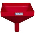 12" Square Red Tamco® Funnel with 2" OD Spout