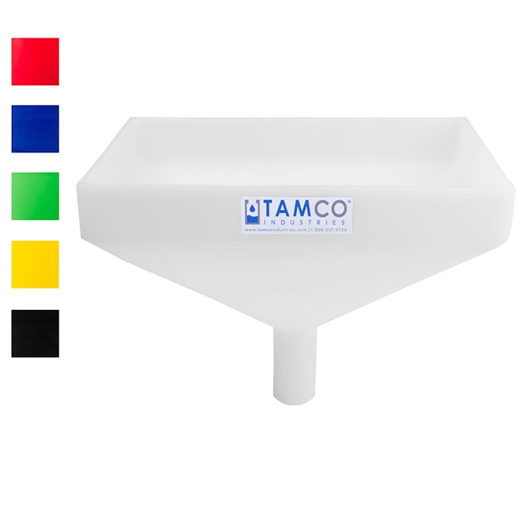Tamco® Heavy Duty 12" x 8" Rectangular Funnel with Center Spout