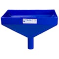 12" x 8" Rectangular Blue Tamco® Funnel with 1-1/2" OD Center Spout