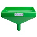 12" x 8" Rectangular Green Tamco® Funnel with 1-1/2" OD Center Spout