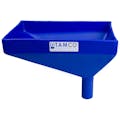 12" x 8" Rectangular Blue Tamco® Funnel with 1-1/2" OD Offset Spout