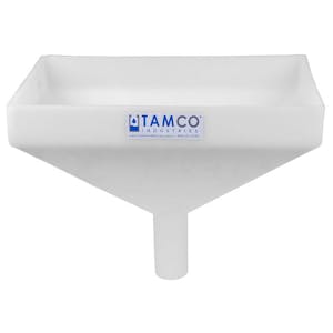 16" x 10" Rectangular Natural Tamco® Funnel with 2" OD Center Spout