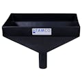 16" x 10" Rectangular Black Tamco® Funnel with 2" OD Center Spout