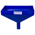 16" x 10" Rectangular Blue Tamco® Funnel with 2" OD Center Spout