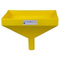 16" x 10" Rectangular Yellow Tamco® Funnel with 2" OD Center Spout