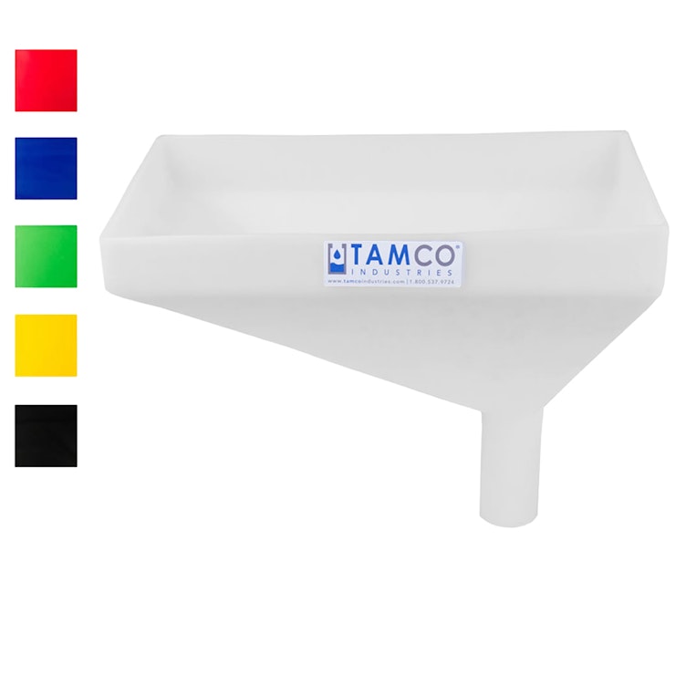 Tamco® Heavy Duty 16" x 10" Rectangular Funnel with Offset Spout