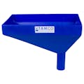 16" x 10" Rectangular Blue Tamco® Funnel with 2" OD Offset Spout