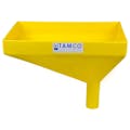 16" x 10" Rectangular Yellow Tamco® Funnel with 2" OD Offset Spout
