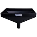 20" x 13" Rectangular Black Tamco® Funnel with 2-1/2" OD Center Spout