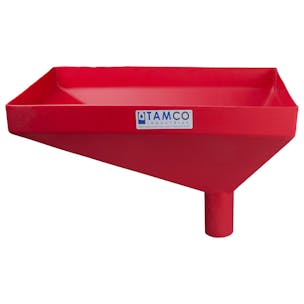Tamco® Heavy Duty 20" x 13" Rectangular Funnel with Offset Spout