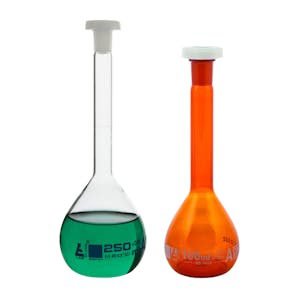 50mL Clear Volumetric Flask with 12/21 Stopper
