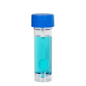 30mL Clear Polystyrene Universal Container with Scoop & Blue Cap