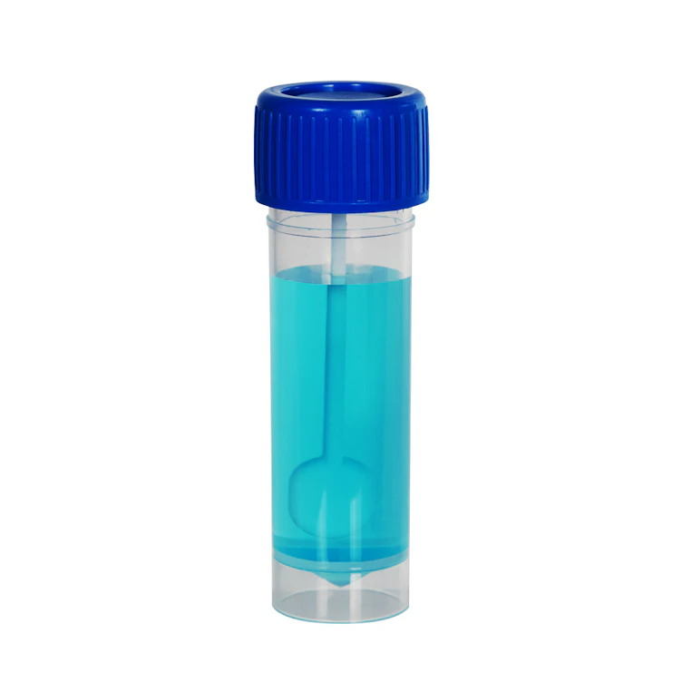 Universal Container Lab 30mL Natural Polypropylene Universal Container with Scoop & Blue Cap ...