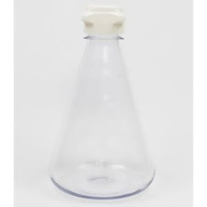 2 Liter Sterile Clear Erlenmeyer Flasks with White 53mm VersaCap®