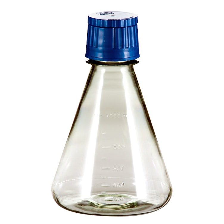 500mL Polycarbonate Sterile Erlenmeyer Flasks with 38/430 Caps