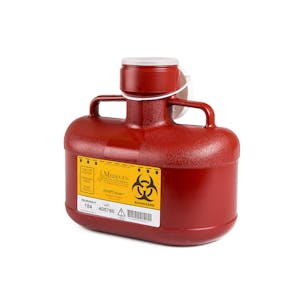 4.8 Quart Red Non-Stackable Sharps Container